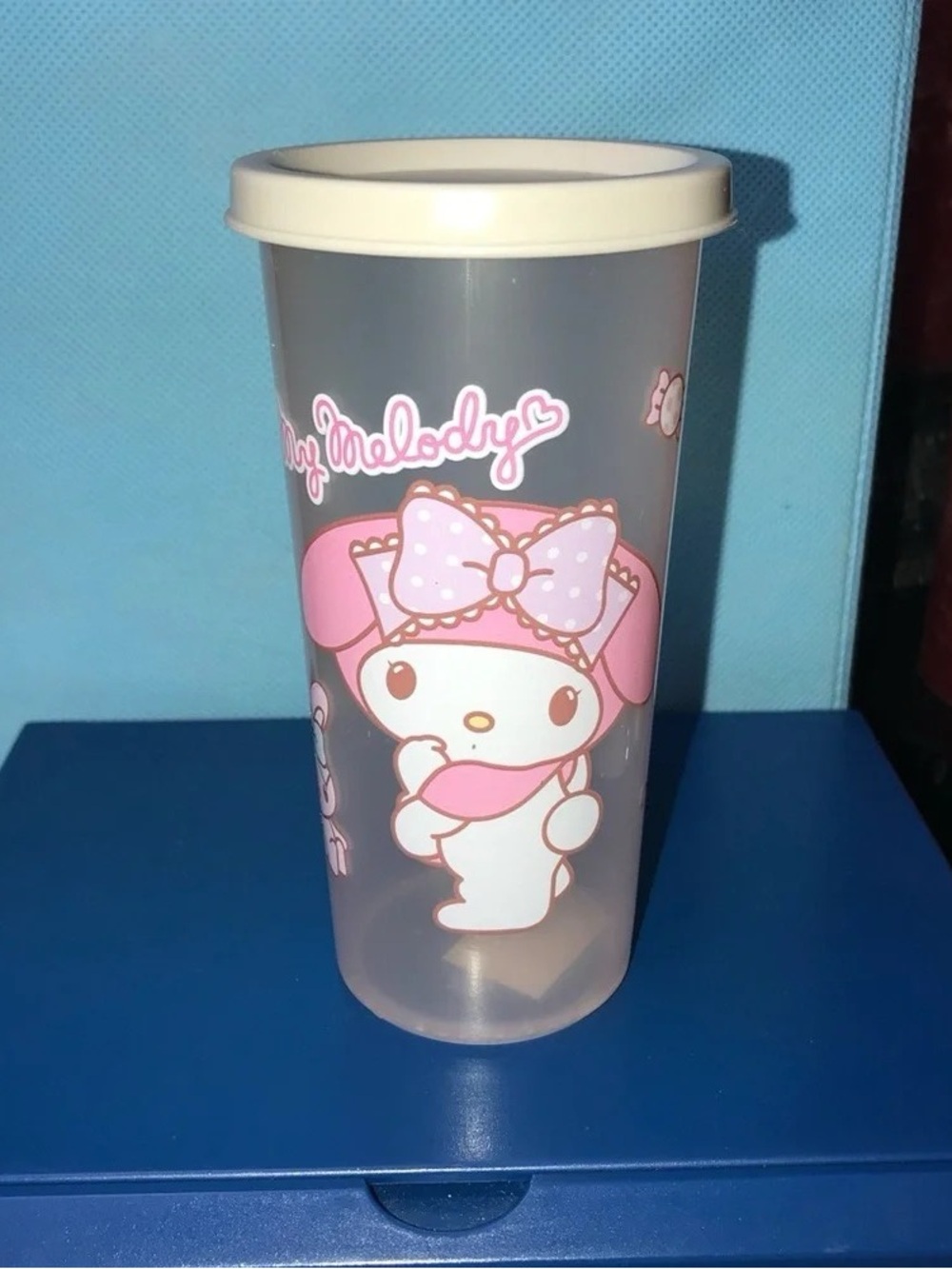 Pink Character Tumbler with Cream Lid